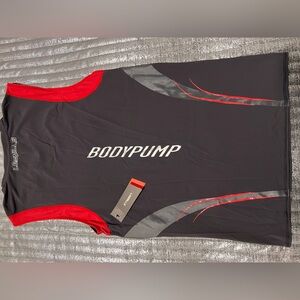 BodyPump Black and Red Athletic Tank